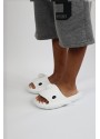   WG500 Köpekbalığı Beyaz Unisex Tam Ortopedik Terlik Shark Slides Cocuk