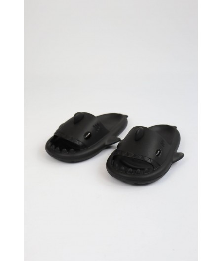   WG500 Köpekbalığı Siyah Unisex Tam Ortopedik Terlik Shark Slides