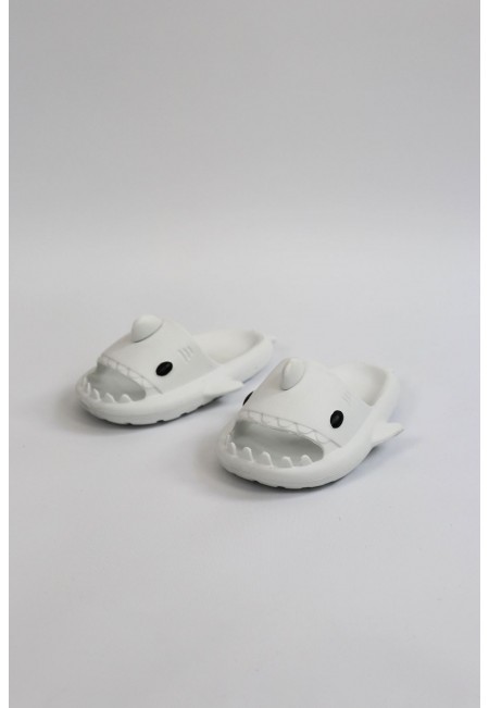   WG500 Köpekbalığı Beyaz Unisex Tam Ortopedik Terlik Shark Slides Cocuk
