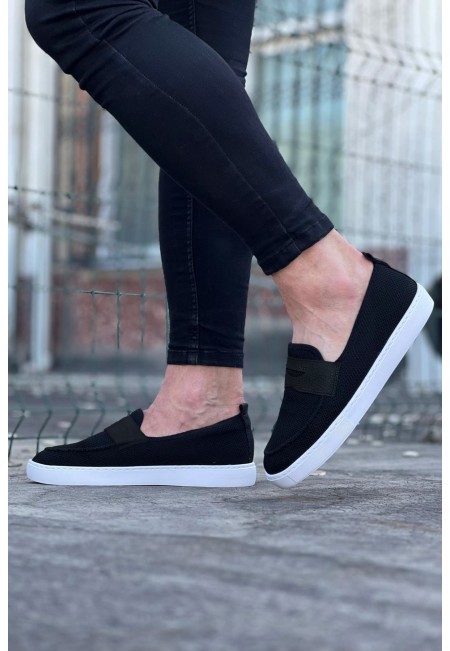  WG061 Siyah Triko Babet Erkek Casual Ayakkabı