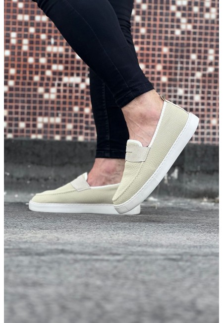  WG061 Bej Triko Babet Erkek Casual Ayakkabı