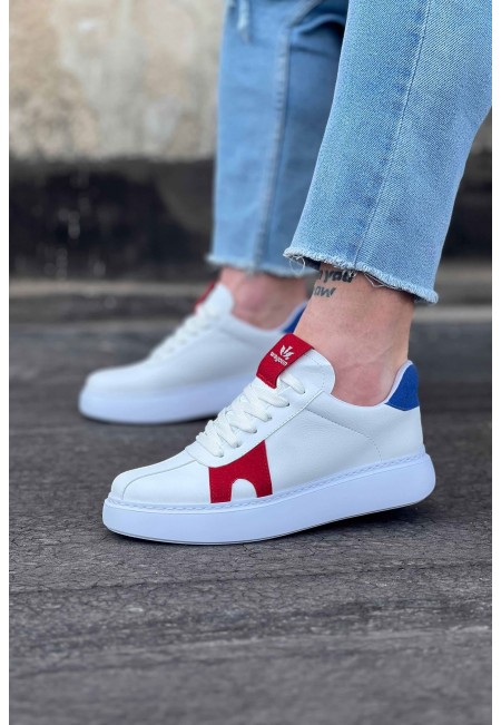  WG040 Beyaz Kırmızı Erkek Casual Ayakkabı