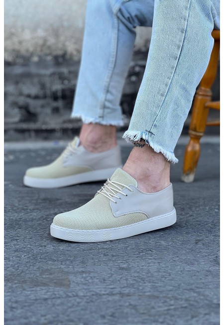  WG016 Bej Triko Erkek Casual Ayakkabı