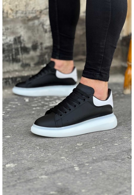  WG095 Siyah Beyaz Erkek Casual Ayakkabı