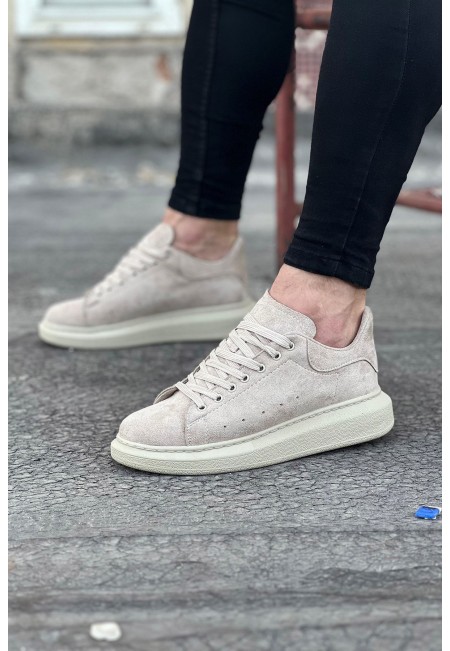  WG096 Bej Süet Günlük Erkek Casual Ayakkabı