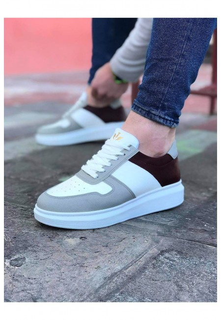  WG011 Beyaz Taba Erkek Casual Ayakkabı