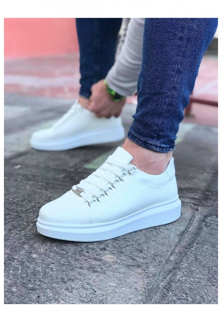  WG08 Beyaz Düz Erkek Casual Ayakkabı