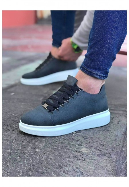  WG08 Gri Düz Erkek Casual Ayakkabı