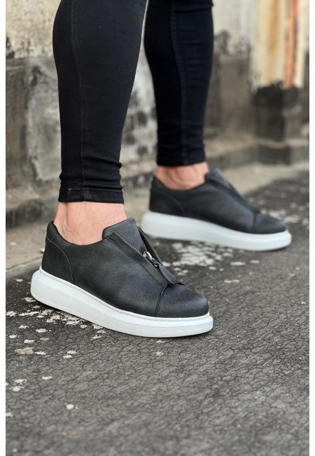  WG010 Gri Cilt Erkek Casual Ayakkabı