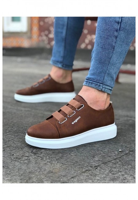  WG026 Taba Kalın Taban Casual Erkek Ayakkabı
