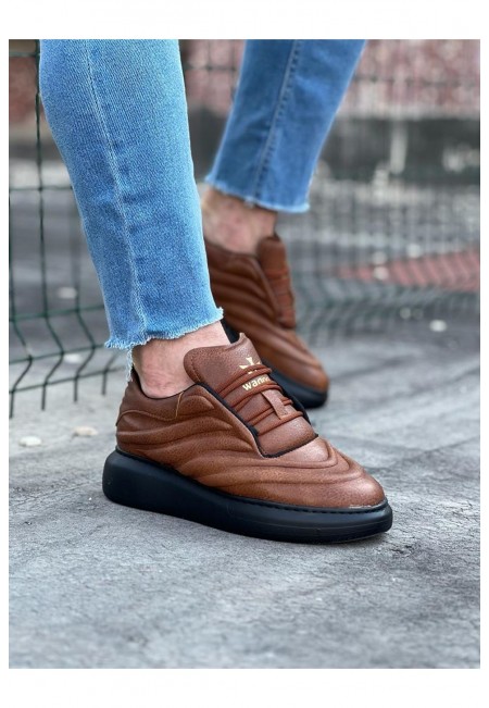  WG094 Taba Siyah Erkek Casual Ayakkabı