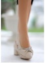 Laura Bej Cilt Topuklu Ayakkabı