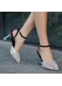 Jayla Siyah Cilt Şeffaf Topuklu Ayakkabı