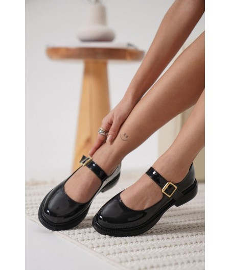 Yokox Siyah Rugan Oxford Ayakkabı