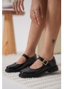 Yokox Siyah Rugan Oxford Ayakkabı