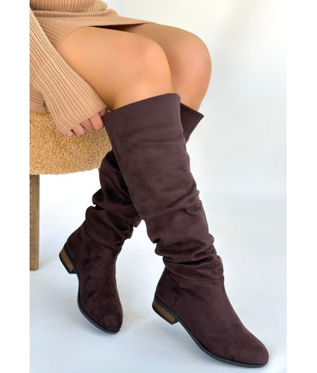Winda Kahverengi Süet Körüklü Çizme