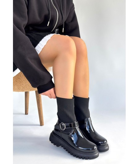 Zerta Siyah Rugan Streçli Bot Zerta Siyah Rugan Streçli Bot