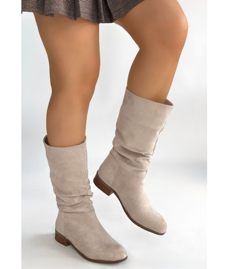 Plod Bej Süet Çizme Plod Bej Süet Çizme