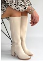Morena Bej Cilt Bej Tabanlı Topuklu Çizme