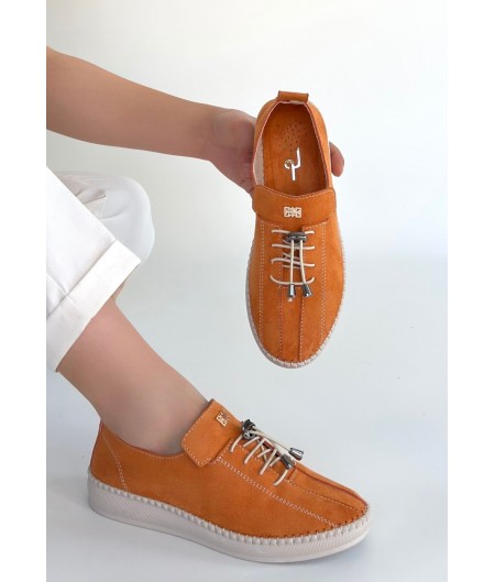 Warte Turuncu Süet Bağcıklı Spor Ayakkabı Warte Turuncu Süet Bağcıklı Spor Ayakkabı