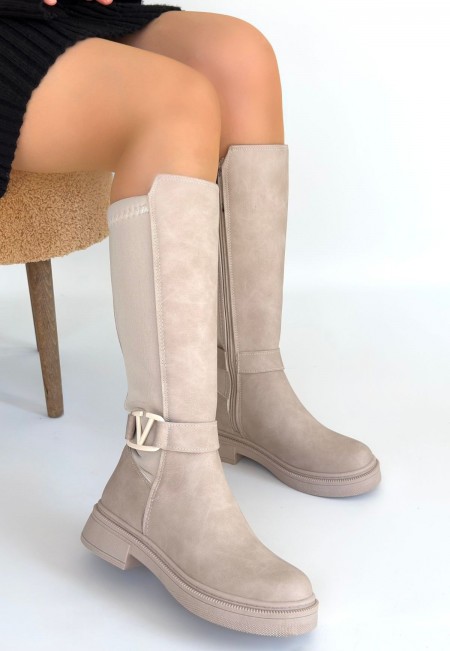 Diona Bej Nubuk Çizme