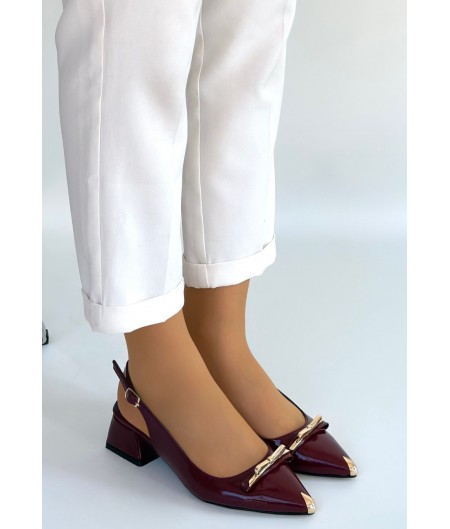 Ricy Bordo Rugan Topuklu Ayakkabı Ricy Bordo Rugan Topuklu Ayakkabı