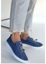 Warte Mavi Süet Bağcıklı Spor Ayakkabı