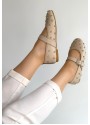Ritta Bej Cilt Kemerli Babet Ayakkabı