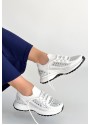 Ceas Beyaz Triko Bağcıklı Spor Ayakkabı