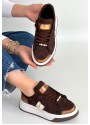 Ceans Kahverengi Süet Bağcıklı Spor Ayakkabı