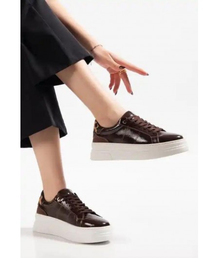 Jetan Kahverengi Rugan Bağcıklı Spor Ayakkabı