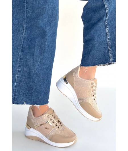 Geja Bej Cilt Bağcıklı Spor Ayakkabı Geja Bej Cilt Bağcıklı Spor Ayakkabı