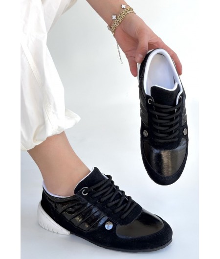 Jawen Siyah Nubuk Spor Ayakkabı