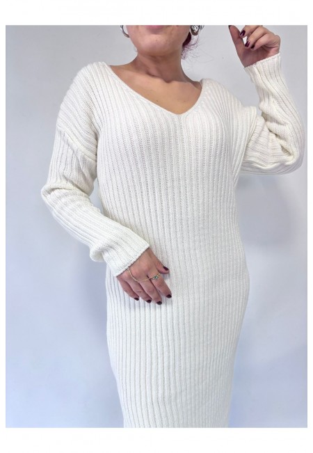 Treo Beyaz Triko Elbise