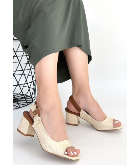 Alessi Bej Rugan Topuklu Ayakkabı