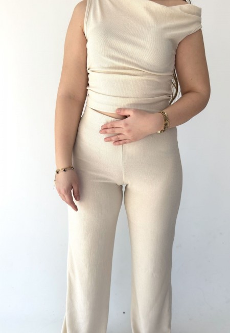 Mray Bej İkili Kısa Kollu Takım