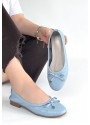 Jnues Mavi Deri Babet Ayakkabı Jnues Mavi Deri Babet Ayakkabı