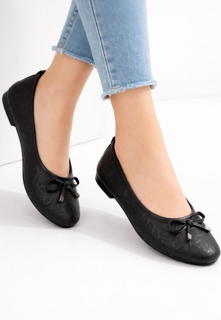 Jnues Siyah Deri Babet Ayakkabı