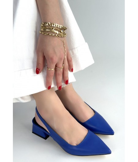 Morji Mavi Cilt Topuklu Ayakkabı