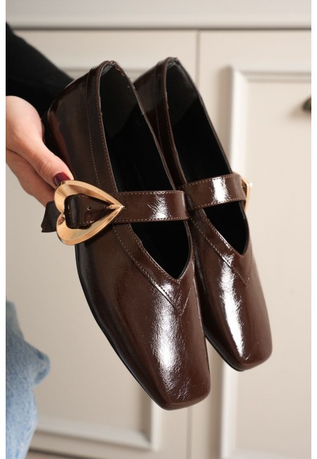 Signa Kahverengi Cilt Babet Ayakkabı