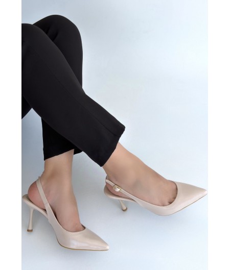 Katey Bej Rugan Topuklu Ayakkabı