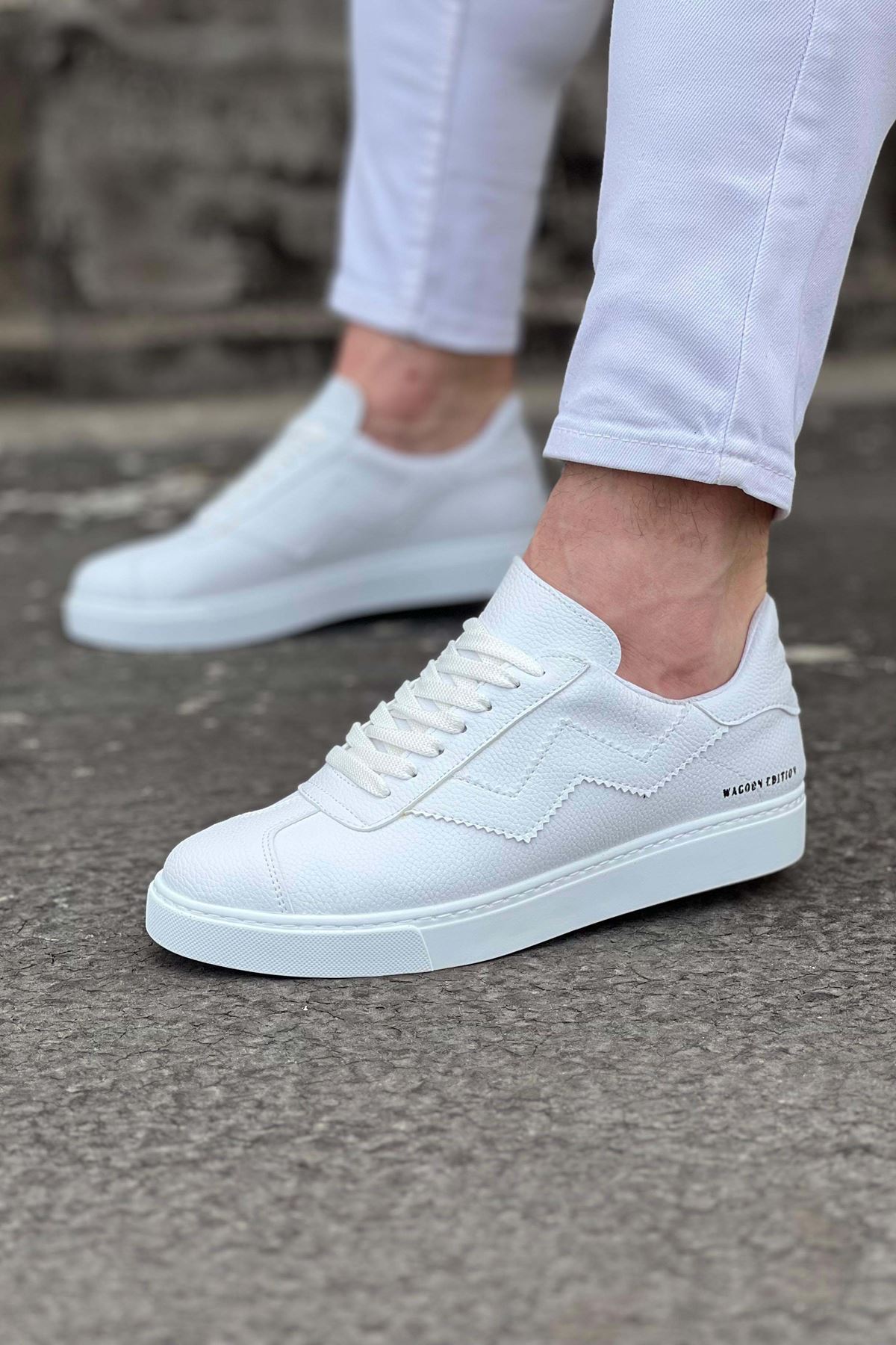 D-Beyaz Erkek Casual Ayakkabı-WG160
