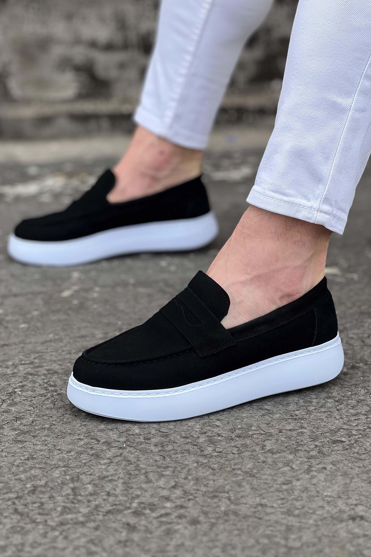 WG161 Siyah Süet Erkek Casual Ayakkabı