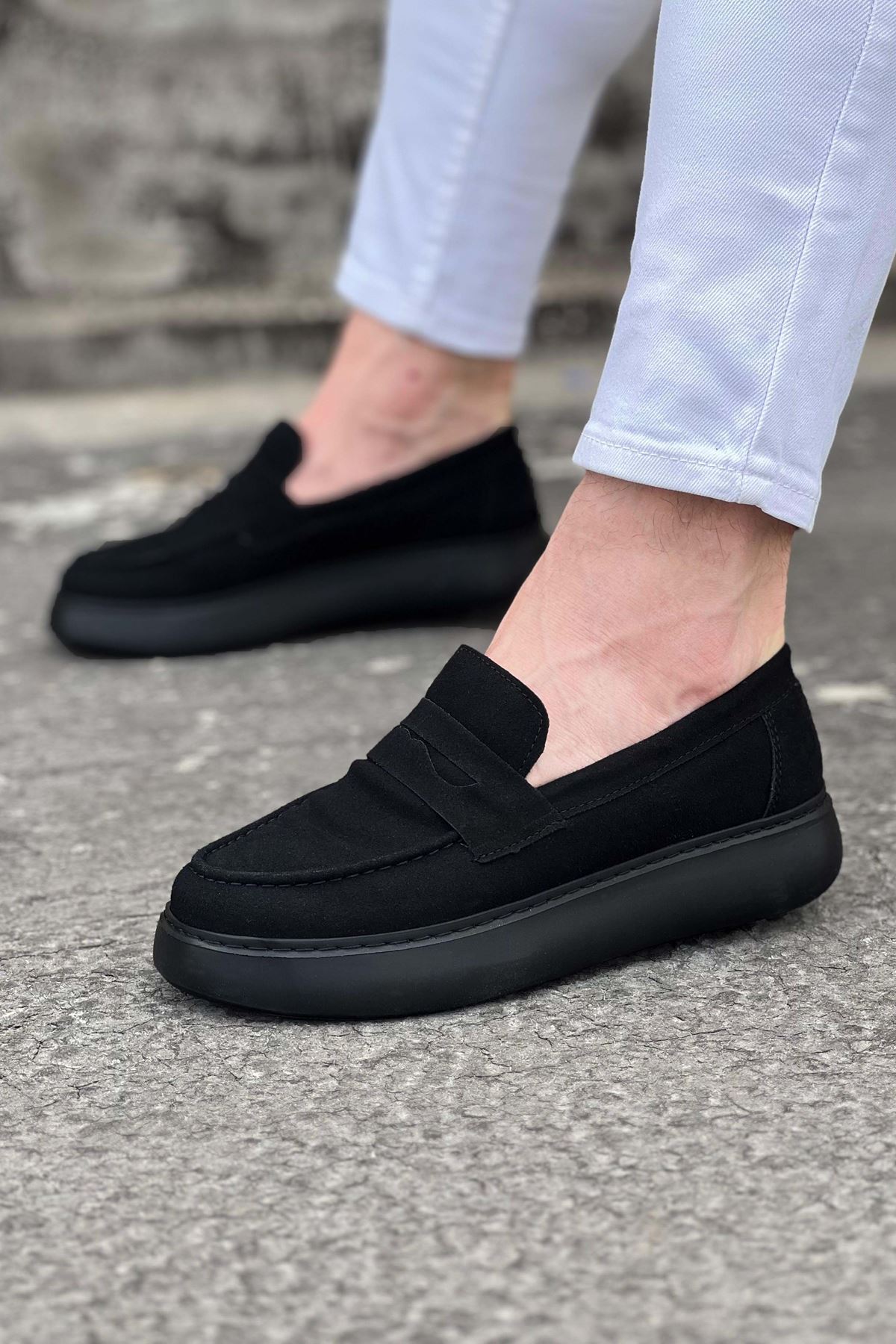 WG161 Kömür Süet Erkek Casual Ayakkabı