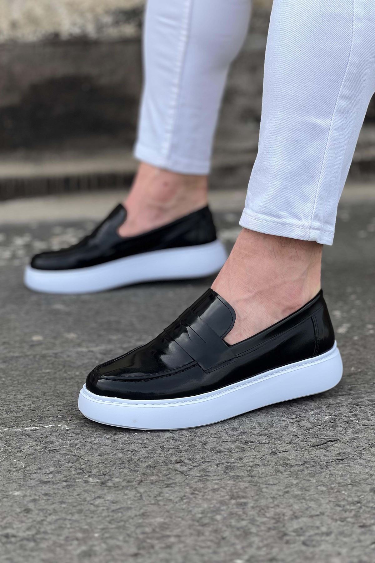 WG161 Siyah Rugan Erkek Casual Ayakkabı